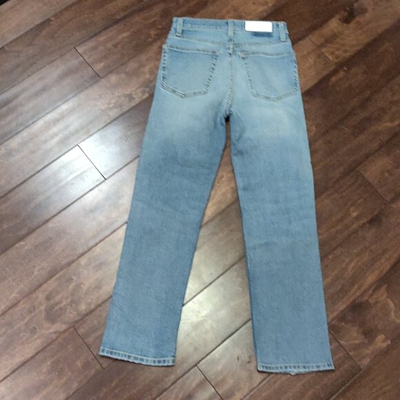Re/Done 70's Stove Pipe High Rise Button Fly Jeans SIZE 26 - Picture 2 of 8